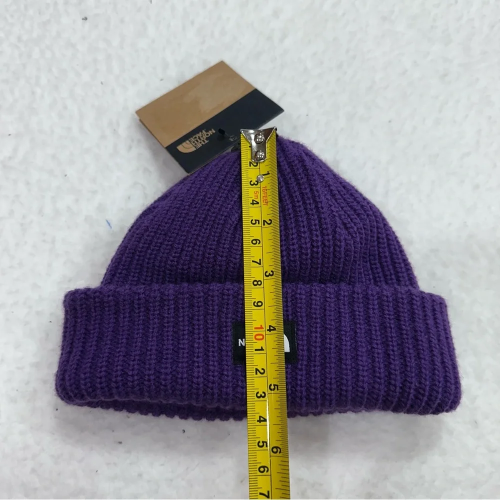 Kids Purple Knit North Face Hat